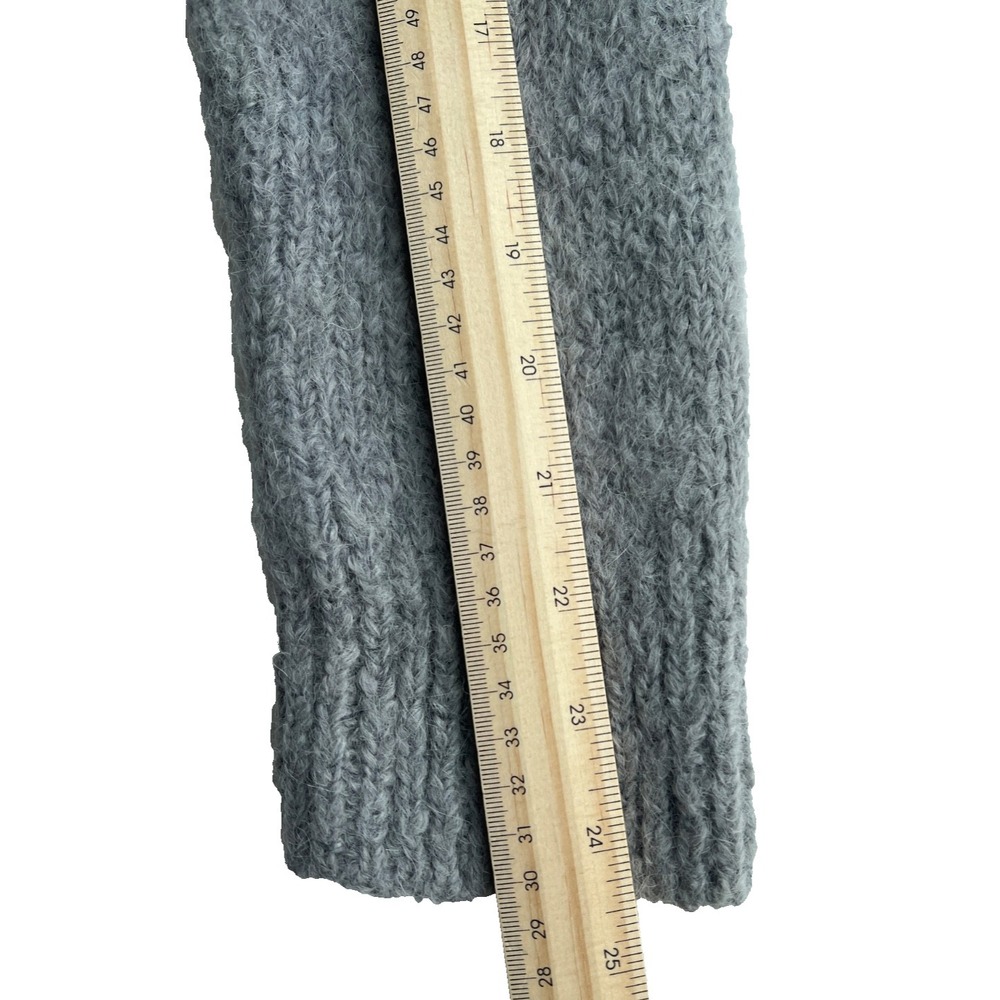 Halston Sweater Heritage Alpaca Wool Blend Womens Small Gray Soft Luxe Classic - Picture 4 of 9